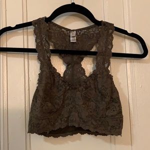 Racer back olive bralette